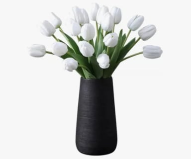 RAMOS DE 20 TULIPANES ARTIFICIALES BLANCO - 1