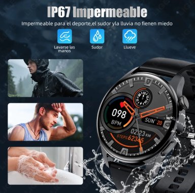 SMARTWATCH HOMBRE RELOJ INTELIGENTE ACERO INOXIDABLE - 2