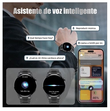 SMARTWATCH HOMBRE RELOJ INTELIGENTE ACERO INOXIDABLE - 3