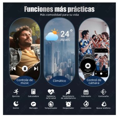 SMARTWATCH HOMBRE RELOJ INTELIGENTE ACERO INOXIDABLE - 7