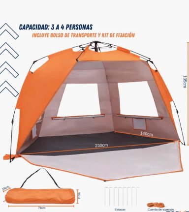 CARPA AUTOMATICA UV50+ 3-4 PERSONAS - 6