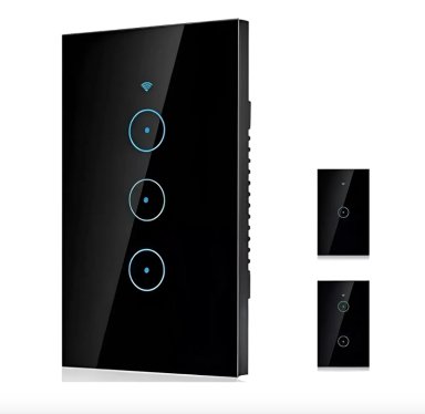 INTERRUPTOR INTELIGENTE WIFI SIN CABLE 3 CANALES - 1