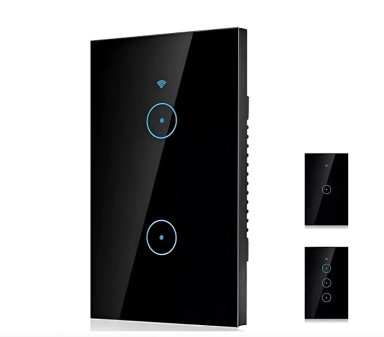 INTERRUPTOR INTELIGENTE WIFI SIN CABLE 2 CANALES - 1