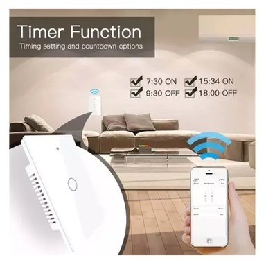 INTERRUPTOR INTELIGENTE WIFI SIN CABLE 2 CANALES - 3