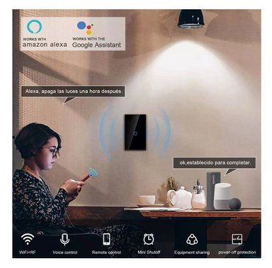 INTERRUPTOR INTELIGENTE WIFI SIN CABLE 2 CANALES - 4