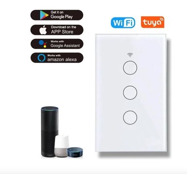 INTERRUPTOR INTELIGENTE WIFI ALEXA 3 CANALES - 2