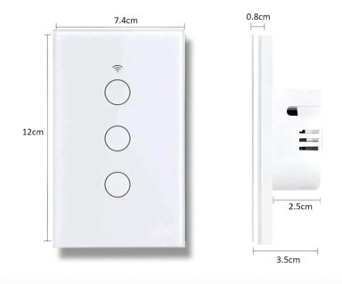 INTERRUPTOR INTELIGENTE WIFI ALEXA 3 CANALES - 3