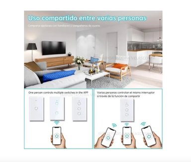INTERRUPTOR INTELIGENTE WIFI ALEXA 3 CANALES - 6