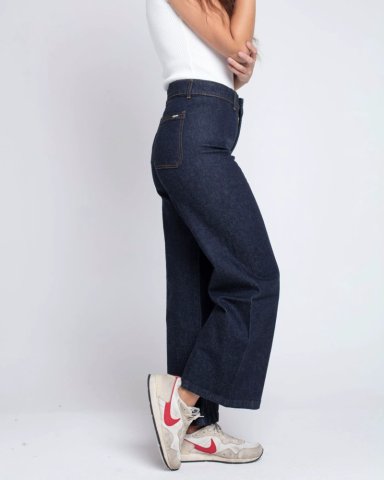 JEANS CULOTTE RAW AZUL MOMCHIC AZUL - 3