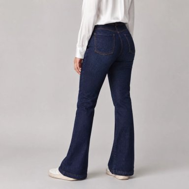 JEANS FLARE PEPPA RAW MOMCHIC AZUL - 3