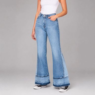 JEANS FLARE ELLA CELESTE MOMCHIC CELESTE - 1