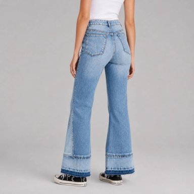 JEANS FLARE ELLA CELESTE MOMCHIC CELESTE - 2