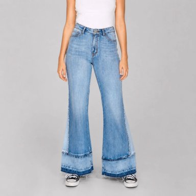 JEANS FLARE ELLA CELESTE MOMCHIC CELESTE - 5