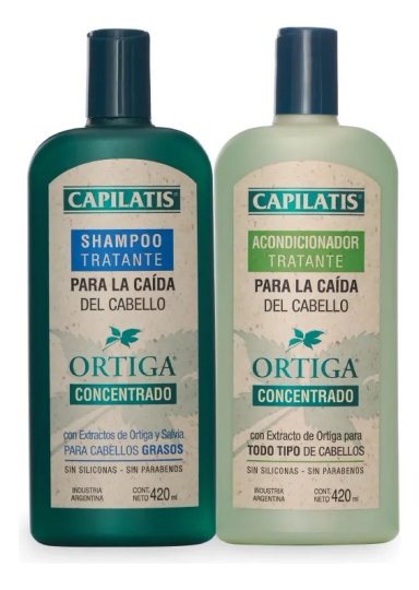 CAPILATIS SET ORTIGA CONCENTRADO GRASO SHAMPOO + ACONDICIONADOR - 1
