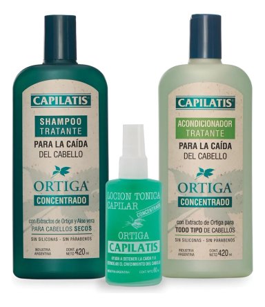 CAPILATIS SET ORTIGA CONCENTRADO SHAMPOO + ACONDICIONADOR + LOCION ORTIGA - 1