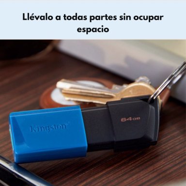 PENDRIVE KINGSTON USB 3.2 64GB EXODIA M DTXM COLOR AZUL - 4