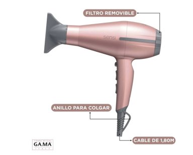 SECADOR DE CABELLO GAMA TEMPO 5D SENSI ROSE - 6