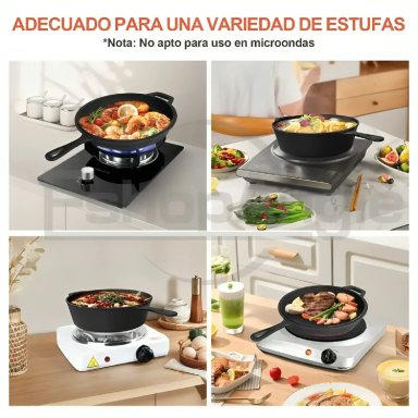 SARTENES DE HIERRO FUNDIDO GRUESA DOBLE USO 26CM - 6
