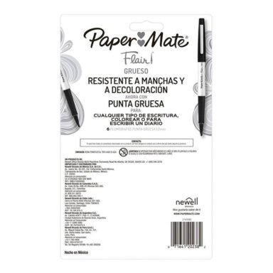 PACK 3 MARCADORES PAPER MATE FLAIR BOLD TIP X 6 PUNTA GRUESA - 3