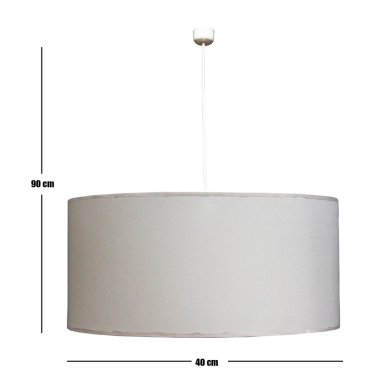 LAMPARA COLGANTE TAMBOR CRUDO - 5