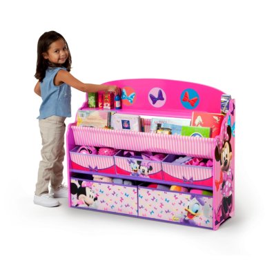 ORGANIZADOR DE LIBROS Y JUGUETES DELUXE INFANTIL  MINNIE MOUSE DISNEY - 5 CONTENEDORES DELTA CHILDRE - 1
