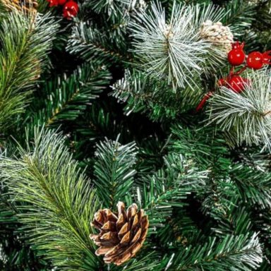 ARBOL DE NAVIDAD 180CM NEVADO BERRIES PIÑA TRIPLE - 3