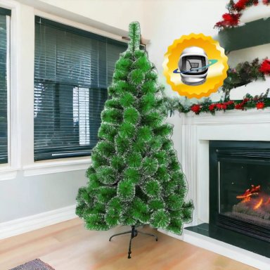 ARBOL DE NAVIDAD 210CM NEVADO BLANCO FRONDOSO - 4