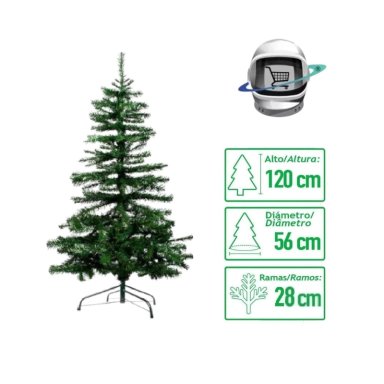ARBOL DE NAVIDAD 120CM RAMAS TRADICIONAL - 1