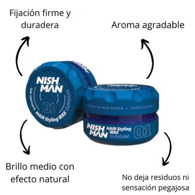 CERA PARA PEINAR HAIR WAX GUM GUM 01 NISHMAN - 3