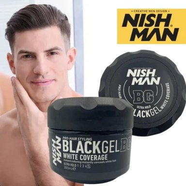 CERA PARA PEINAR BLACK GEL CERA PARA PEINAR  NISHMAN - 3