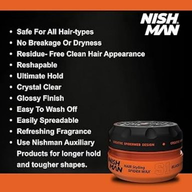 CERA PARA PEINAR CERA PARA PEINAR SPIDER WAX S1 NISHMAN - 3