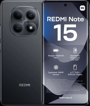 XIAOMI REDMI NOTE 15 BLACK 8GB RAM+ 256GB MEMORIA NEGRO-NUEVO - 1