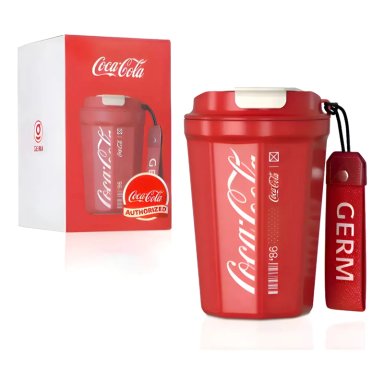 COCA COLA GERM TERMO TAZA DE CAFE  FRIO O CALIENTE VASO TE RMICO, 390 ML ROJO - 1