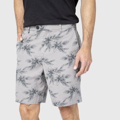 SHORT COTTON TROPICAL GREY BLACK BUBBA - 1
