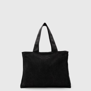 CARTERA TOTE CANVAS GREY BLACK BUBBA - 1