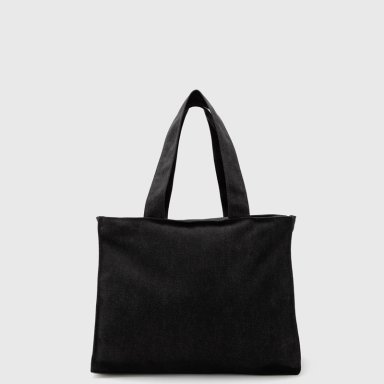 CARTERA TOTE CANVAS GREY BLACK BUBBA - 4