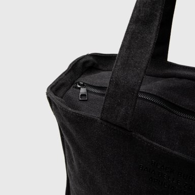 CARTERA TOTE CANVAS GREY BLACK BUBBA - 6