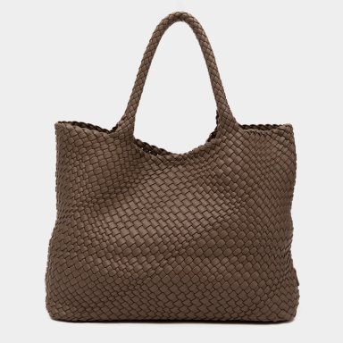 CARTERA TOTE BRAIDS BEIGE BLACK BUBBA - 1