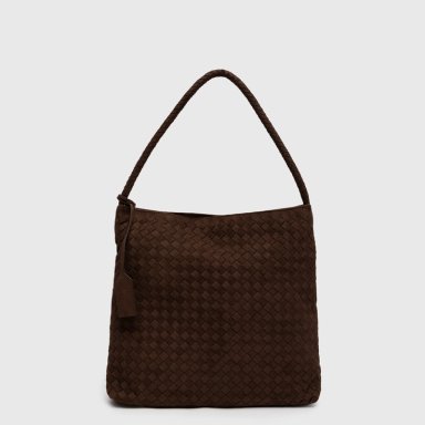 CARTERA TOTE SUEDE BRAIDS MOKA BLACK BUBBA - 1