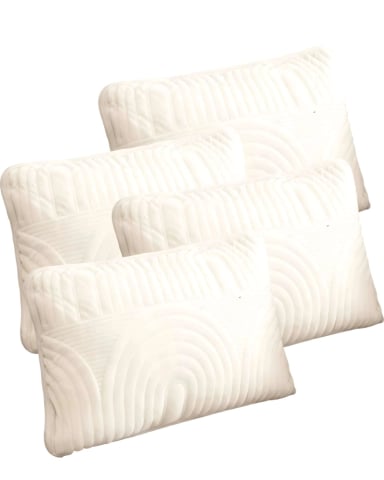 JUEGO DE 4 FUNDAS DE COJIN SERIE ARCO 30X50 CM BLANCO - 1