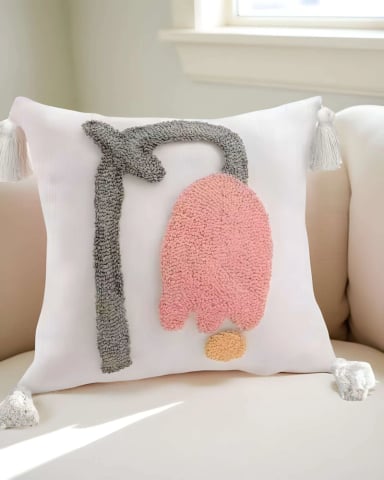 JUEGO DE 2 FUNDAS DE COJIN TUFTING 45X45 CM BLANCO 03 - 3
