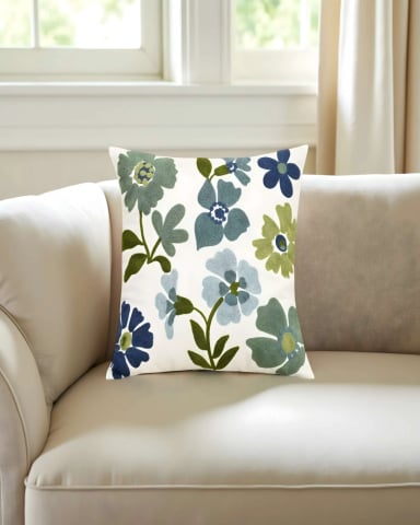 JUEGO DE 2 FUNDAS DE COJIN BORDADAS 45X45CM BLANCO 11 - 3