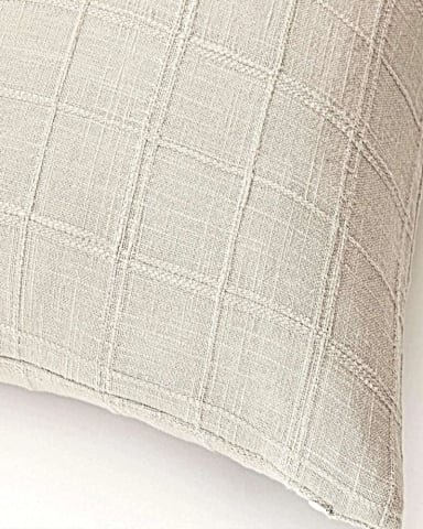 SET DE 2 FUNDAS DE COJIN JACQUARD CUADRILLE 45X45 CM BLANCO - 5