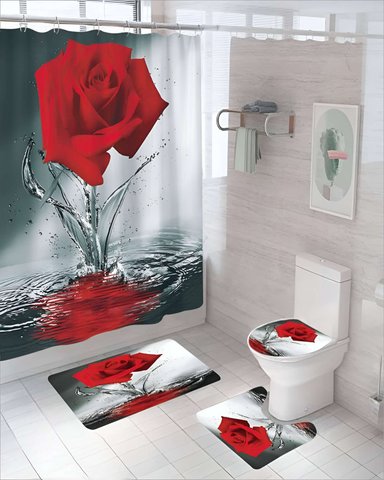 PACK PARA BAÑO DE 4 PIEZAS ESTAMPADAS  12 - 3