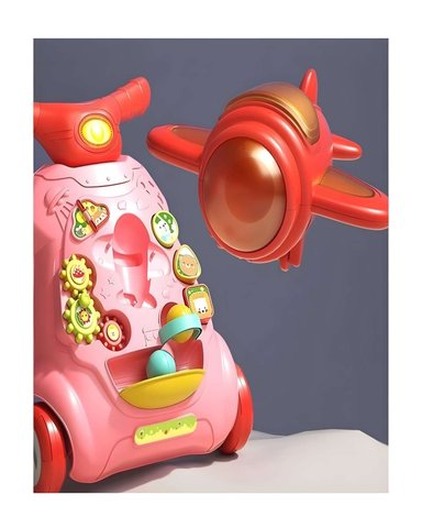 CAMINADOR INTERACTIVO AEREO PARA TU BEBE ROSADO - 4