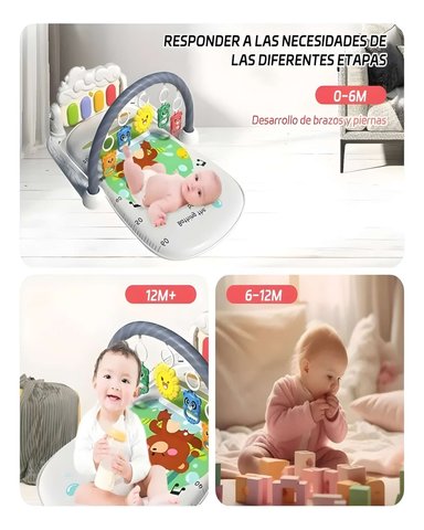 GIMNASIO MUSICAL PARA BEBE  ESTIMULACION TEMPRANA COMPLETA BLANCO - 3
