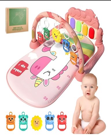 GIMNASIO MUSICAL PARA BEBE  ESTIMULACION TEMPRANA COMPLETA ROSADO - 2