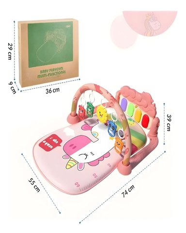 GIMNASIO MUSICAL PARA BEBE  ESTIMULACION TEMPRANA COMPLETA ROSADO - 3