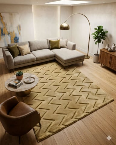 ALFOMBRA 200 X 240 DECORATIVA JACQUARDCOLOR BEIGE - 4