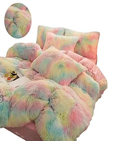 PACK COBERTOR DE INVIERNO PELUDO 2 PLAZAS 230X250CM MULTICOLOR 1 - 2